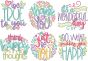 Feel Good Word Art 1 Machine Embroidery Designs by JuJu