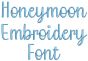 Honeymoon Embroidery Font | Machine Embroidery Designs by JuJu