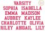 Varsity Embroidery Font | Machine Embroidery Designs by JuJu