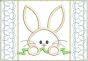 ITH Peeking Bunny Mug Rug | Machine Embroidery Designs by JuJu