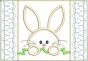 ITH Peeking Bunny Mug Rug | Machine Embroidery Designs by JuJu