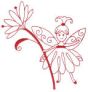 Fanciful Fairies Redwork Machine Embroidery Designs by JuJu
