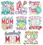 Sports Mom Word Art 2 Machine Embroidery Designs by JuJu