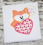 Valentine Fox Heart Applique | Machine Embroidery Designs by JuJu