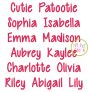 Cutie Patootie Embroidery Font