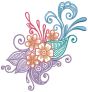 Mehndi Floral Machine Embroidery Designs by JuJu