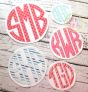Natural Circle Applique Zig Zag Font | Machine Embroidery Designs by JuJu