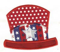 Free Patriotic Hat Applique Machine Embroidery Design