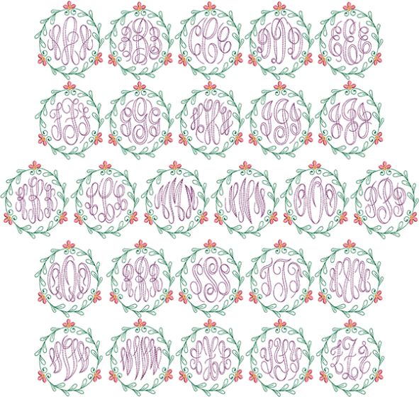 Maren Monogram | Machine Embroidery Designs by JuJu