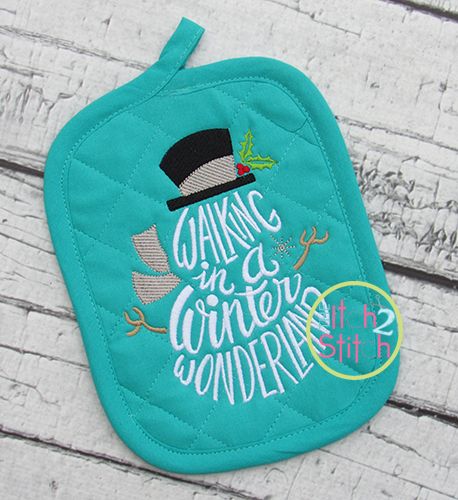Walking in a Wonderland Snowman Embroidery | Machine Embroidery Designs by JuJu
