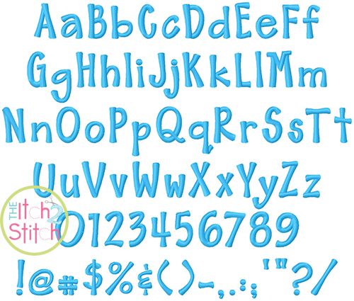 Barnyard Embroidery Font