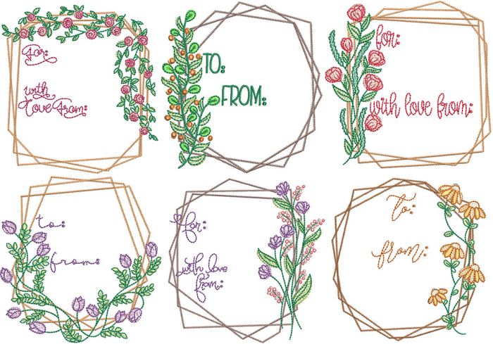 Customizable Quilt Labels 2 | Machine Embroidery Designs by JuJu
