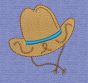Free cowboy hat machine embroidery design