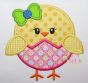 Chick Egg Girl Applique | Machine Embroidery Designs by JuJu