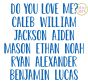 Do You Love Me Embroidery Font | Machine Embroidery Designs by JuJu