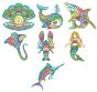 Mehndi Sea Life Set 4 Machine Embroidery Designs by JuJu