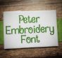 Peter Embroidery Font Machine Embroidery Designs by JuJu