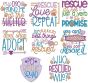 Pet Rescue Word Art Machine Embroidery Designs by JuJu

