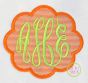 Scalloped Oval Monogram Frame Applique | Machine Embroidery Designs by JuJu