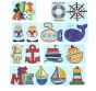 Jumbo Ships Ahoy Applique Machine Embroidery Designs by JuJu 