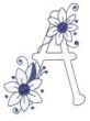 Flirty Florals Redwork Alphabet Machine Embroidery Designs by JuJu
