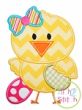 Easter Chick Girl Applique | Machine Embroidery Designs by JuJu
