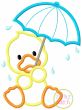 Umbrella Duck Applique Design | Machine Embroidery Designs by JuJu