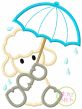 Umbrella Lamb Applique Design | Machine Embroidery Designs by JuJu