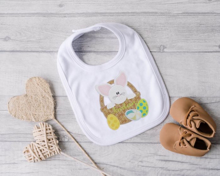 Bunny Basket Eggs Applique | Machine Embroidery Designs by JuJu