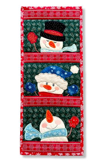ITH Snowmen Wall Hanging | Machine Embroidery Designs by JuJu
