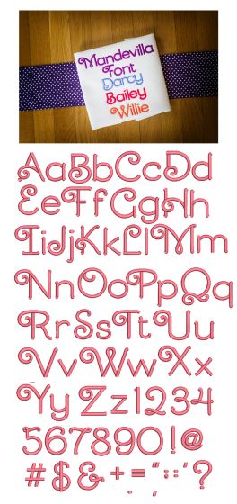 Mandevilla Embroidery Font Machine Embroidery Designs by JuJu