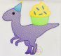 Birthday Velociraptor Sketch | Machine Embroidery Designs by JuJu
