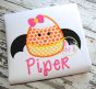 Candy Corn Bat Girl Applique | Machine Embroidery Designs by JuJu