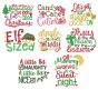 Christmas Word Art Set 1 Machine Embroidery Designs by JuJu