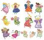 Flirtacious Fairies Applique Machine Embroidery Designs by JuJu 