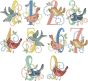 Beautiful Birds Numbers | Machine Embroidery Designs by JuJu