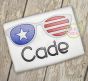 Patriotic Sunglasses Sketch | Machine Embroidery Designs by JuJu