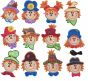 Cute Whimsical Scarecrows Applique Machine Embroidery Designs by JuJu