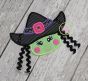 ITH Witch Face Banner Charm | Machine Embroidery Designs by JuJu