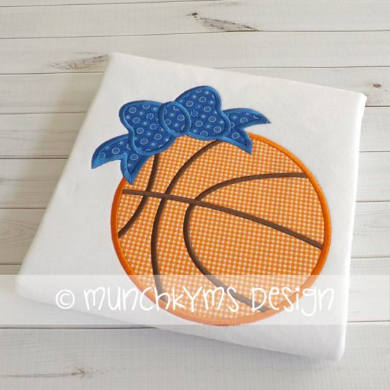 Basketball Bow | Machine Embroidery Designs by JuJu