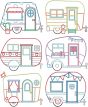 Camper Life | Machine Embroidery Designs by JuJu