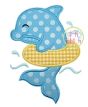 Dolphin Inner Tube Applique | Machine Embroidery Designs by JuJu