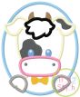 Oval Cow Boy Applique | Machine Embroidery Designs by JuJu