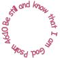 Be Still and Know free bible verse circle machine embroidery design