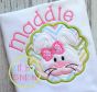 Bunny Face Scalloped Circle | Machine Embroidery Designs by JuJu