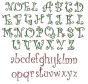 Curly Christmas Alphabet Machine Embroidery Designs by JuJu