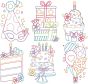 Birthday Party | Machine Embroidery Designs by JuJu