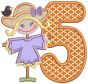 Scarecrow Girl Applique Numbers | Machine Embroidery Designs by JuJu