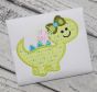 Dinosaur Girl Applique | Machine Embroidery Designs by JuJu