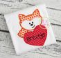 Valentine Fox Heart Applique | Machine Embroidery Designs by JuJu